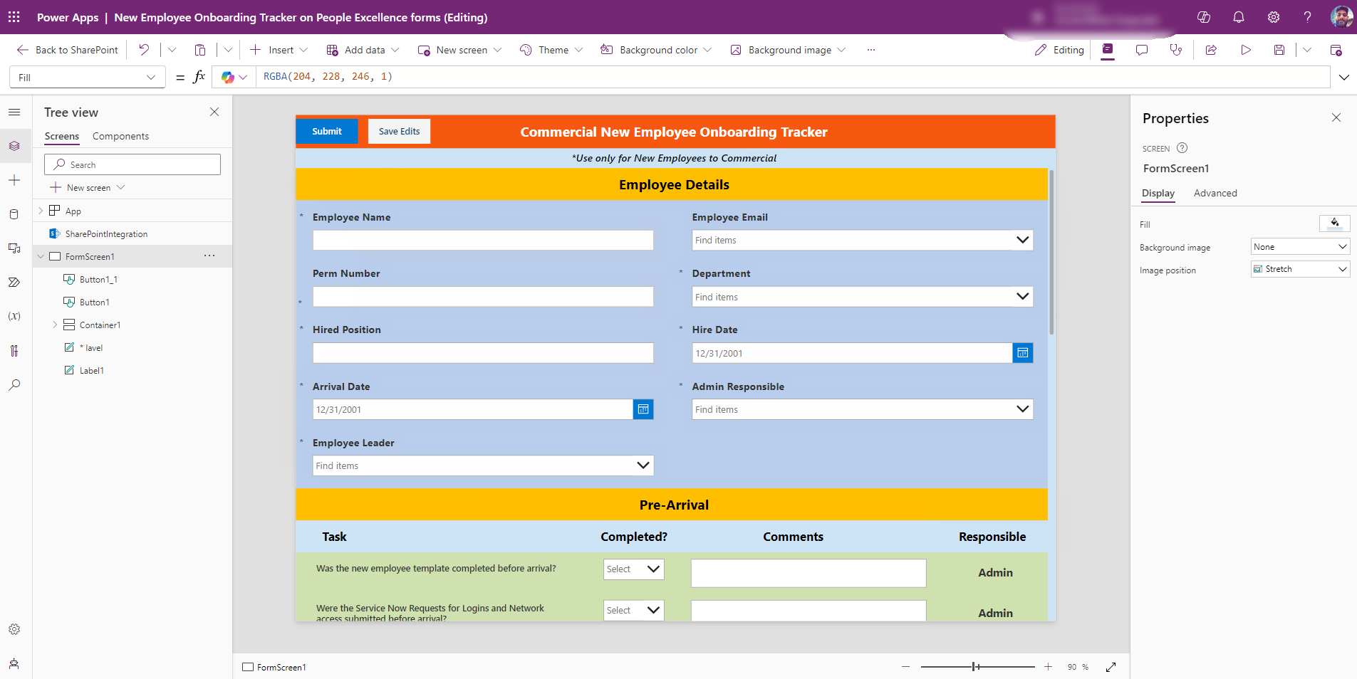 PowerApps Form